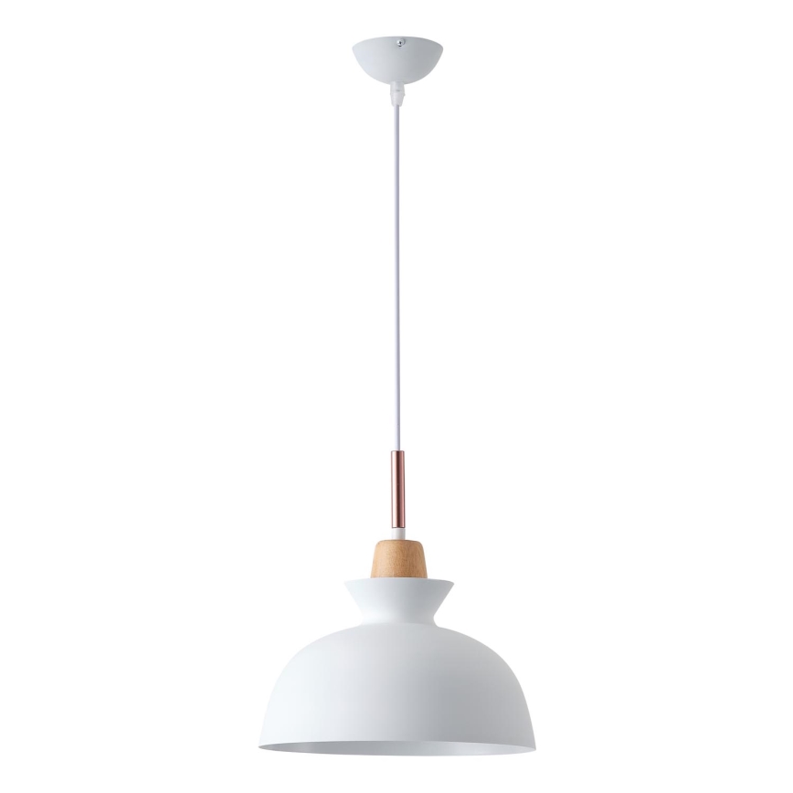 Luster na sajli SIMPLO 1xE27/15W/230V bijela pr. 28 cm