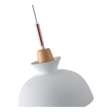 Luster na sajli SIMPLO 1xE27/15W/230V bijela pr. 28 cm