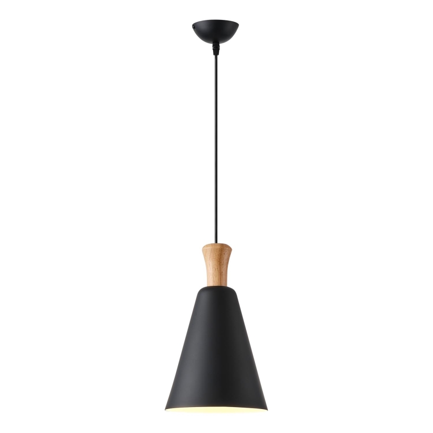 Luster na sajli SIMPLO 1xE27/15W/230V crna pr. 20 cm
