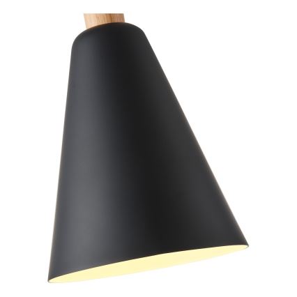 Luster na sajli SIMPLO 1xE27/15W/230V crna pr. 20 cm