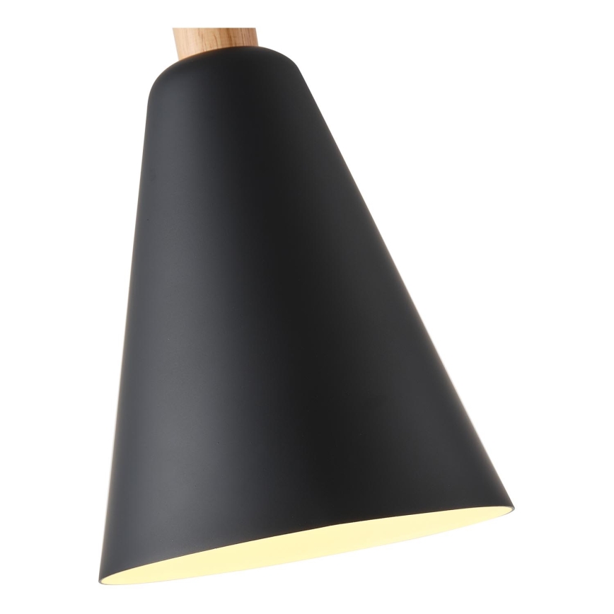 Luster na sajli SIMPLO 1xE27/15W/230V crna pr. 20 cm