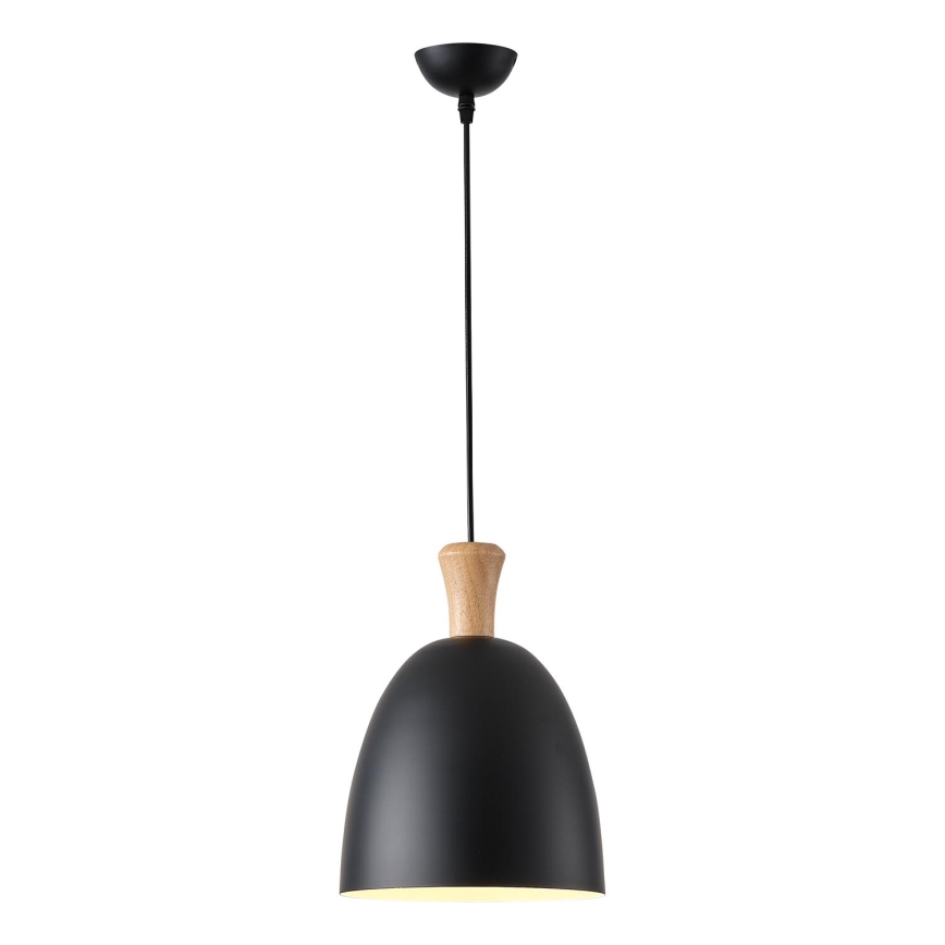 Luster na sajli SIMPLO 1xE27/15W/230V crna pr. 23 cm
