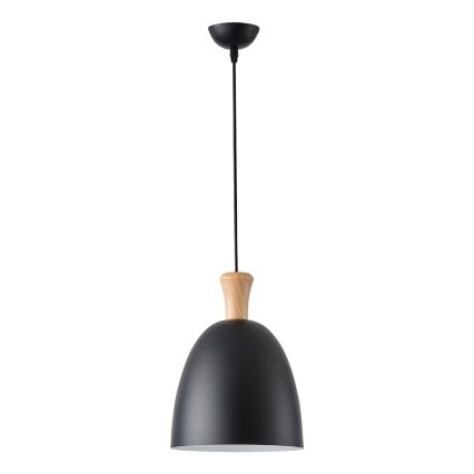 Luster na sajli SIMPLO 1xE27/15W/230V crna pr. 23 cm