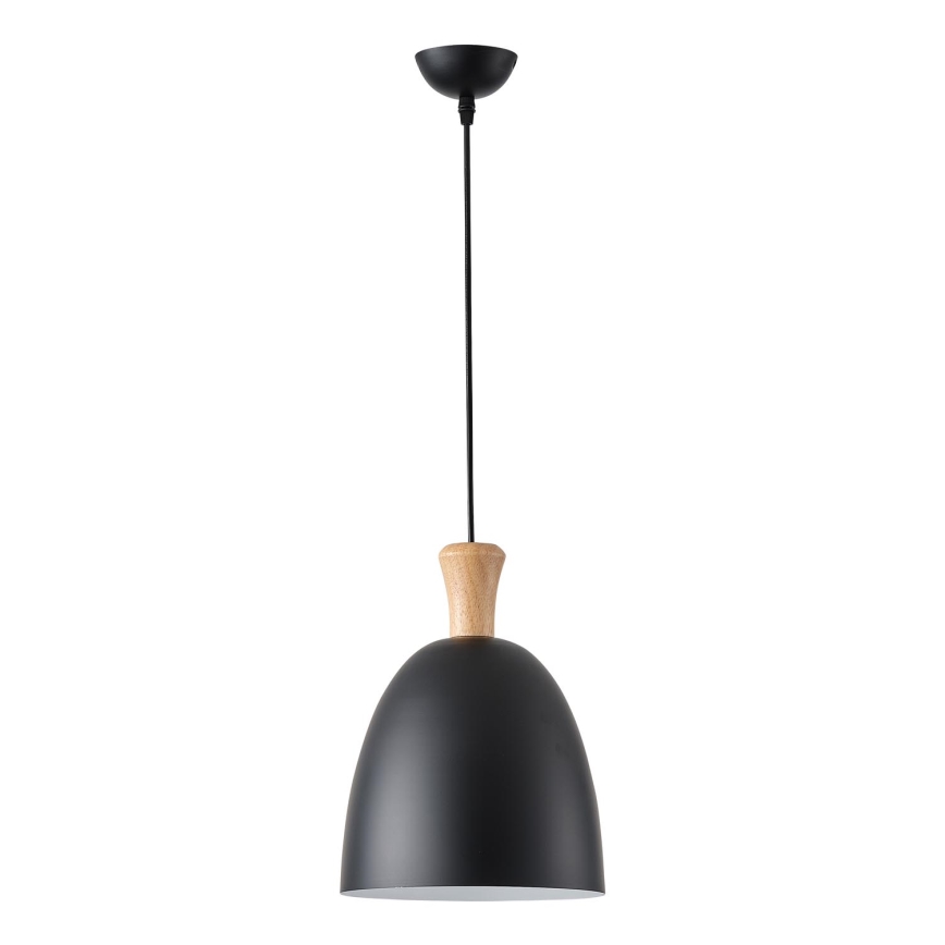 Luster na sajli SIMPLO 1xE27/15W/230V crna pr. 23 cm