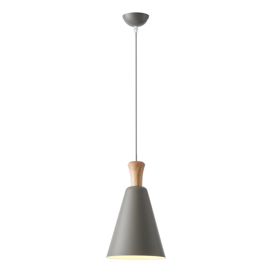 Luster na sajli SIMPLO 1xE27/15W/230V siva pr. 20 cm