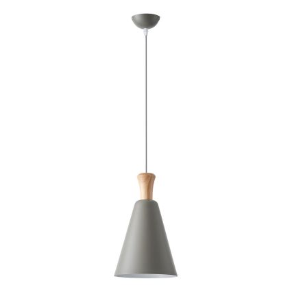 Luster na sajli SIMPLO 1xE27/15W/230V siva pr. 20 cm