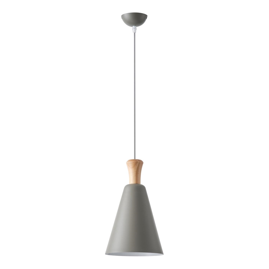 Luster na sajli SIMPLO 1xE27/15W/230V siva pr. 20 cm