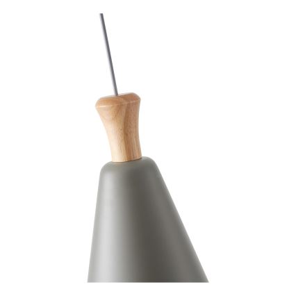 Luster na sajli SIMPLO 1xE27/15W/230V siva pr. 20 cm