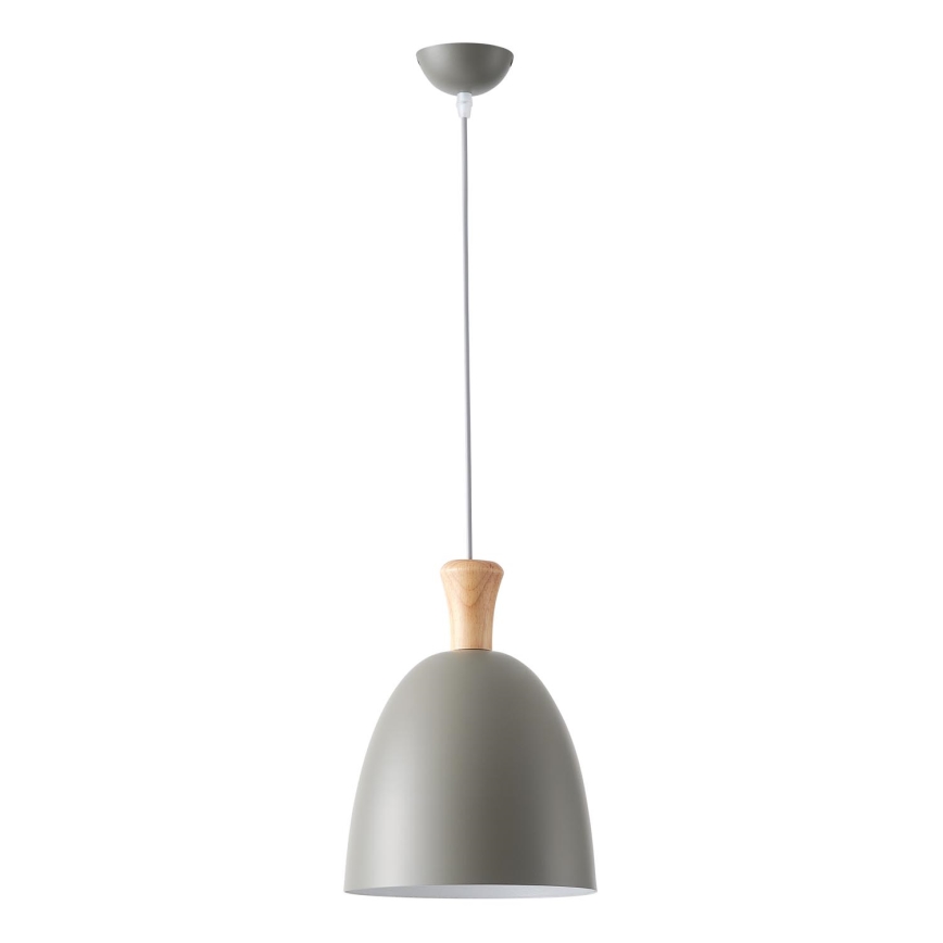 Luster na sajli SIMPLO 1xE27/15W/230V siva pr. 23 cm