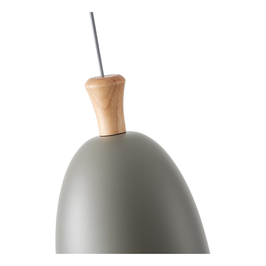 Luster na sajli SIMPLO 1xE27/15W/230V siva pr. 23 cm