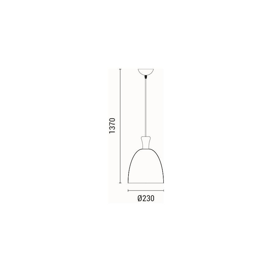Luster na sajli SIMPLO 1xE27/15W/230V siva pr. 23 cm