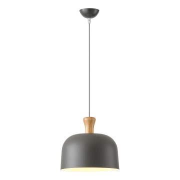 Luster na sajli SIMPLO 1xE27/15W/230V siva pr. 27 cm
