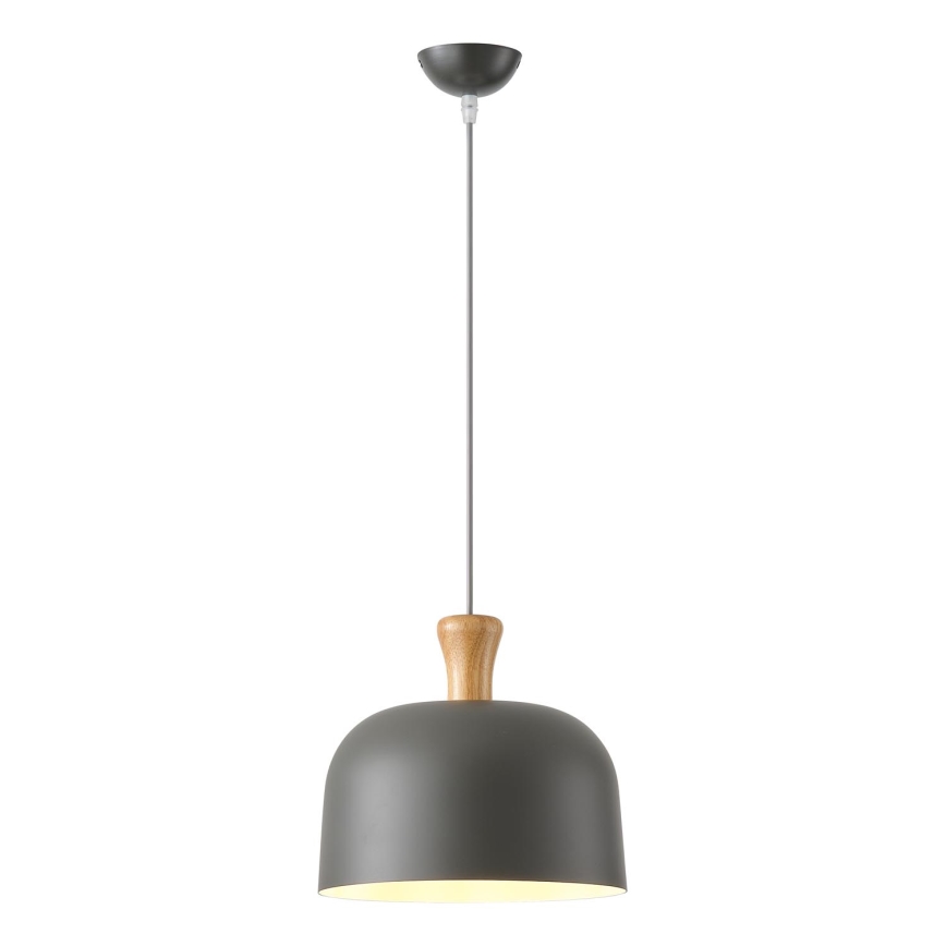 Luster na sajli SIMPLO 1xE27/15W/230V siva pr. 27 cm