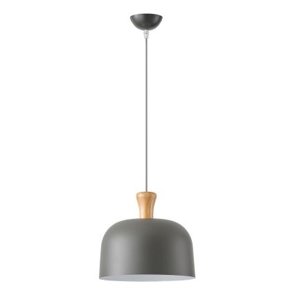 Luster na sajli SIMPLO 1xE27/15W/230V siva pr. 27 cm
