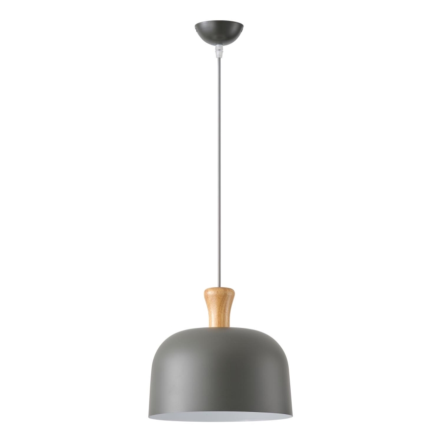 Luster na sajli SIMPLO 1xE27/15W/230V siva pr. 27 cm