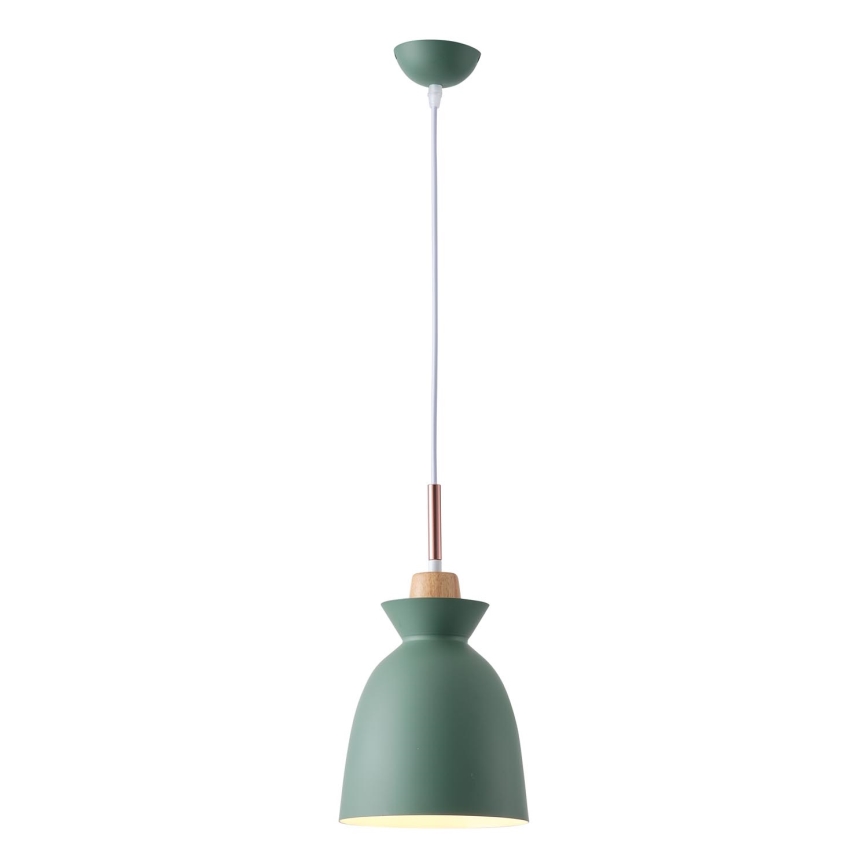Luster na sajli SIMPLO 1xE27/15W/230V zelena pr. 19,5 cm
