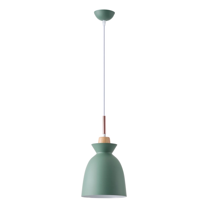 Luster na sajli SIMPLO 1xE27/15W/230V zelena pr. 19,5 cm