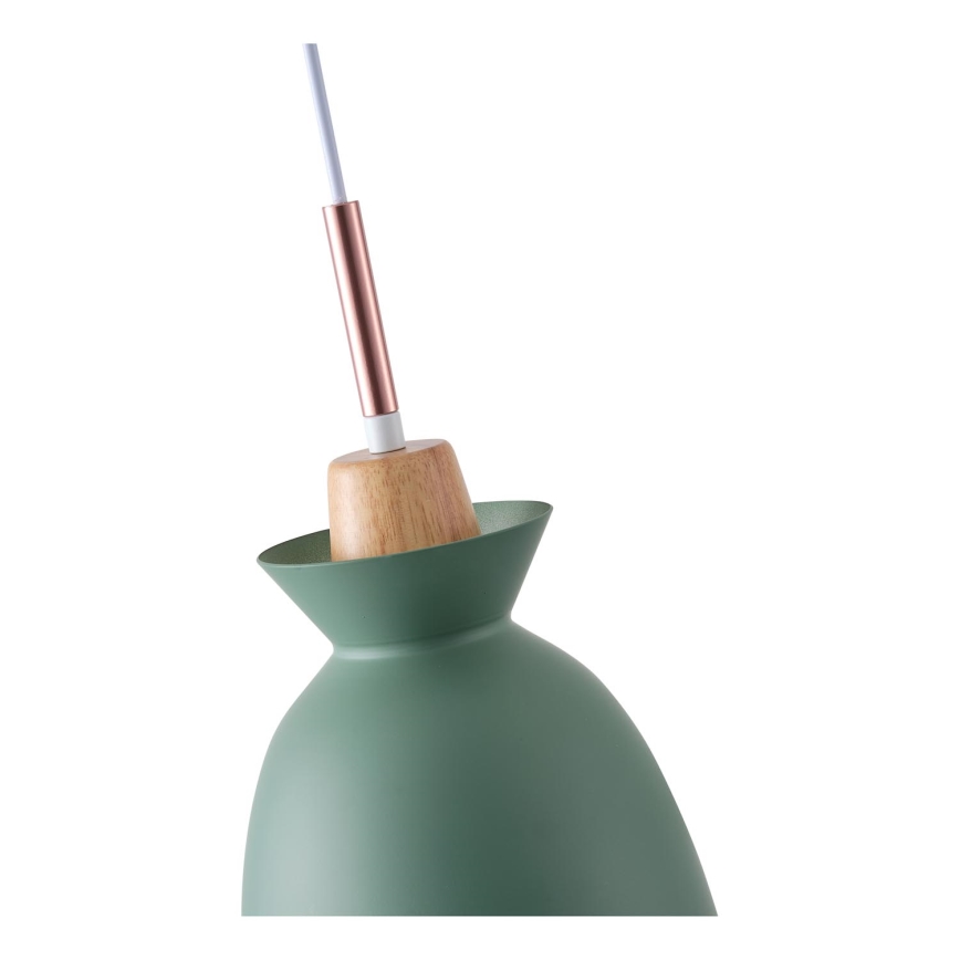 Luster na sajli SIMPLO 1xE27/15W/230V zelena pr. 19,5 cm