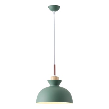 Luster na sajli SIMPLO 1xE27/15W/230V zelena pr. 28 cm
