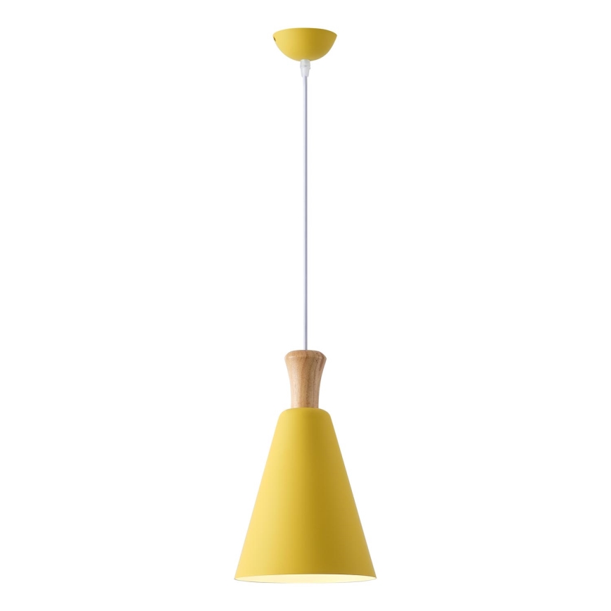 Luster na sajli SIMPLO 1xE27/15W/230V žuta pr. 20 cm