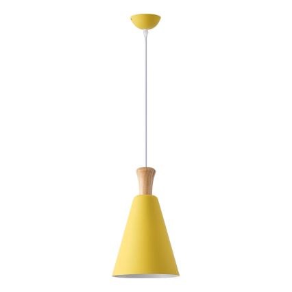 Luster na sajli SIMPLO 1xE27/15W/230V žuta pr. 20 cm