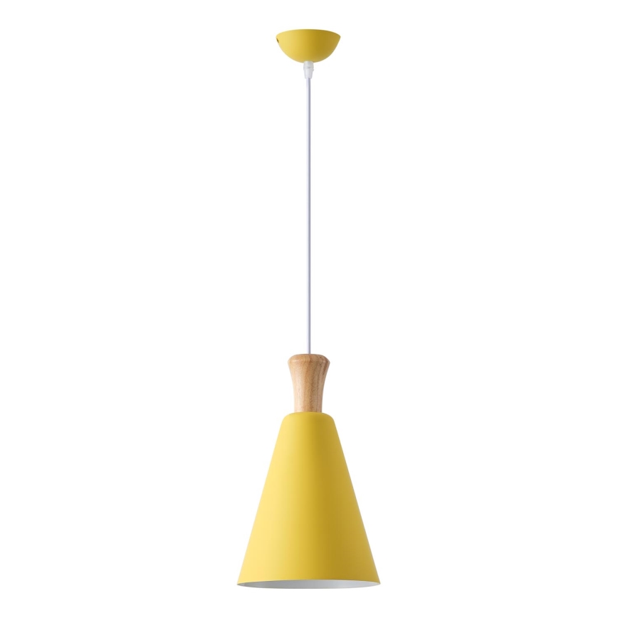 Luster na sajli SIMPLO 1xE27/15W/230V žuta pr. 20 cm