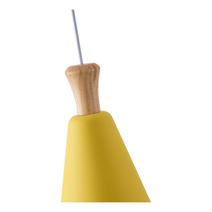 Luster na sajli SIMPLO 1xE27/15W/230V žuta pr. 20 cm
