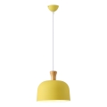Luster na sajli SIMPLO 1xE27/15W/230V žuta pr. 27 cm