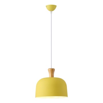 Luster na sajli SIMPLO 1xE27/15W/230V žuta pr. 27 cm