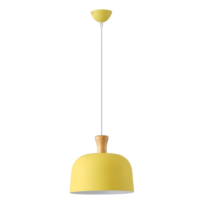 Luster na sajli SIMPLO 1xE27/15W/230V žuta pr. 27 cm