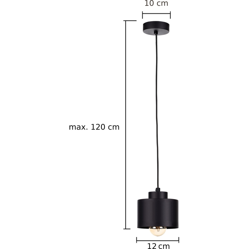 Luster na sajli SIMPLY BLACK 1xE27/60W/230V
