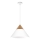 Luster na sajli SINGLE 1xE27/15W/230V bijela/bukva