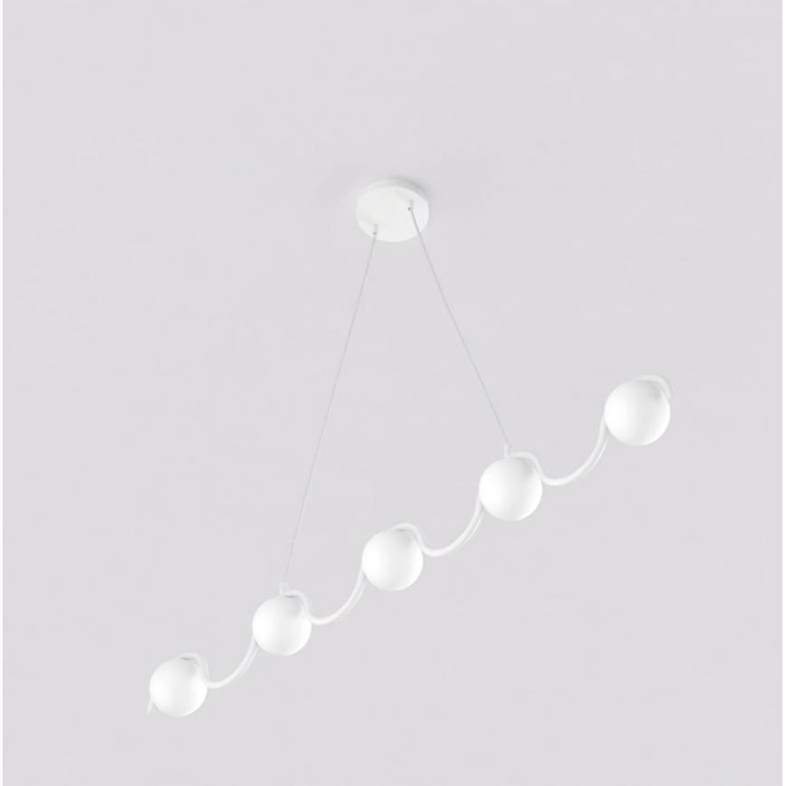 Luster na sajli SINUS 5xG9/8W/230V bijela