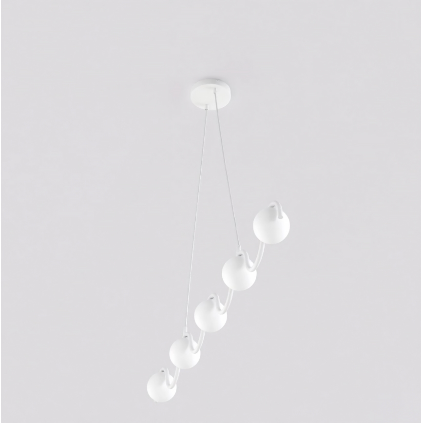 Luster na sajli SINUS 5xG9/8W/230V bijela