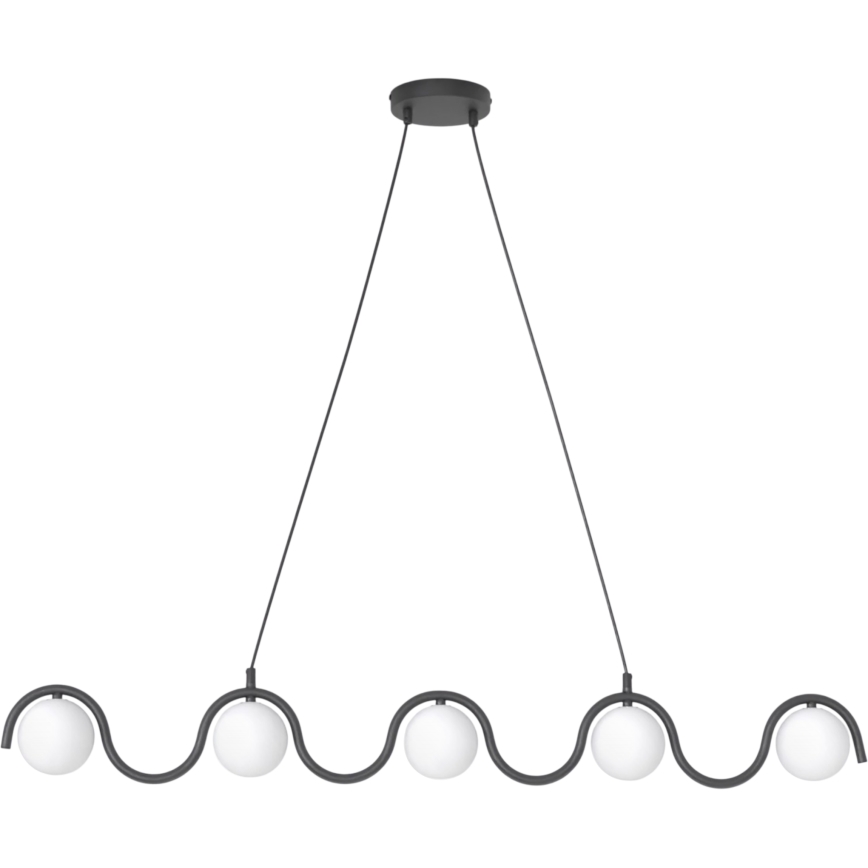 Luster na sajli SINUS 5xG9/8W/230V crna
