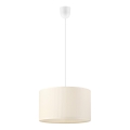Luster na sajli SIRJA PLISADO 1xE27/15W/230V Ø 35 cm krem
