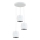 Luster na sajli SIRO 3xE27/15W/230V bijela/srebrna