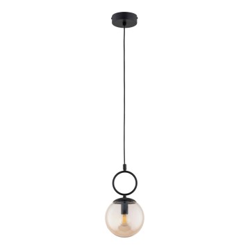 Luster na sajli SITRO 1xE14/10W/230V crna/dimna bež