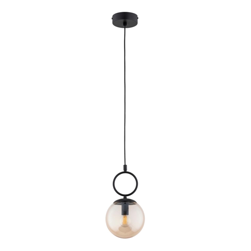 Luster na sajli SITRO 1xE14/10W/230V crna/dimna bež