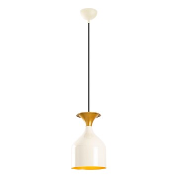 Luster na sajli SIVANI 1xE27/40W/230V bijela/bakrena
