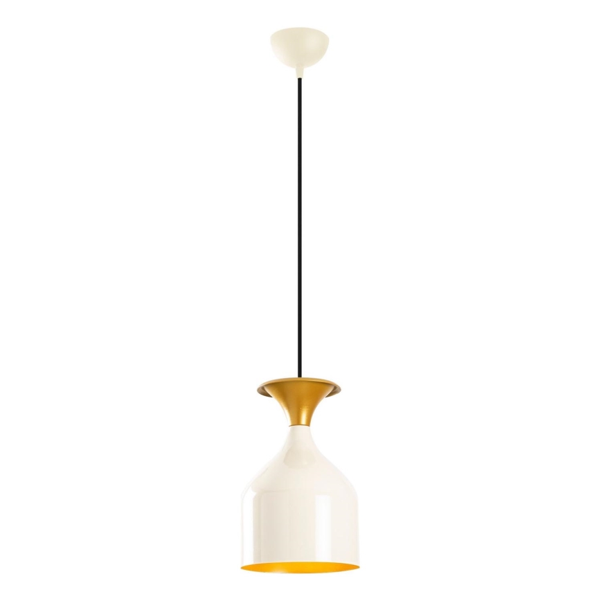 Luster na sajli SIVANI 1xE27/40W/230V bijela/bakrena