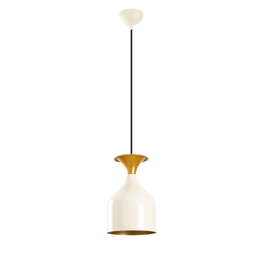 Luster na sajli SIVANI 1xE27/40W/230V bijela/bakrena