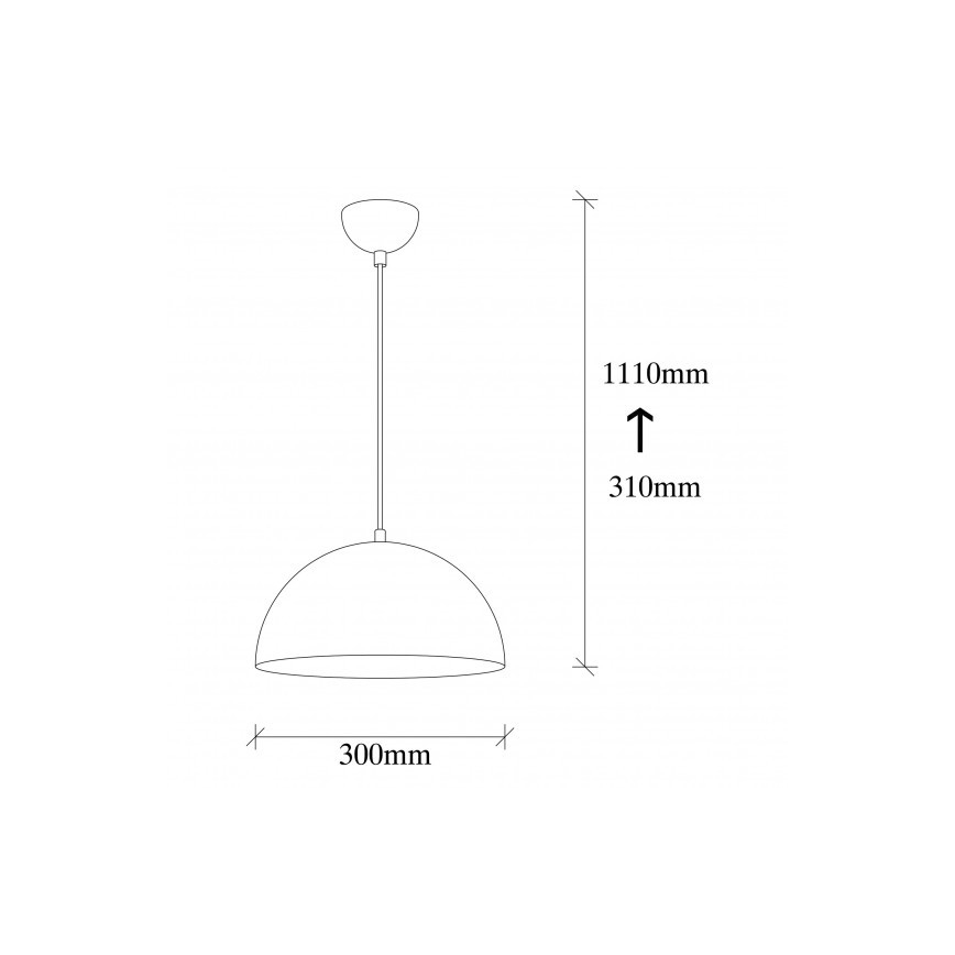 Luster na sajli SIVANI 1xE27/40W/230V crna