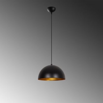 Luster na sajli SIVANI 1xE27/40W/230V Ø 30 cm crna/bakrena