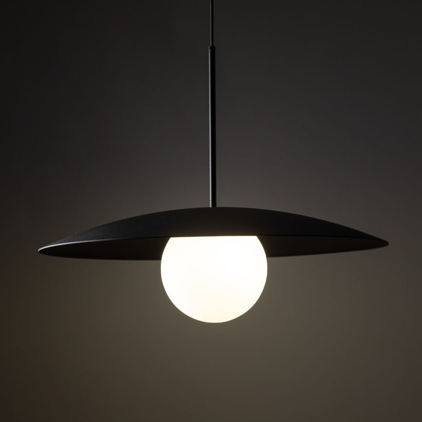 Luster na sajli SLATE 1xE27/15W/230V pr. 65 cm crna