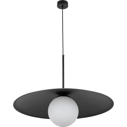 Luster na sajli SLATE 1xE27/15W/230V pr. 65 cm crna