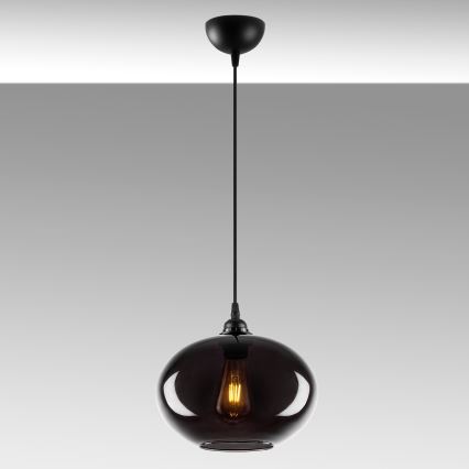 Luster na sajli SMOKED 1xE27/40W/230V