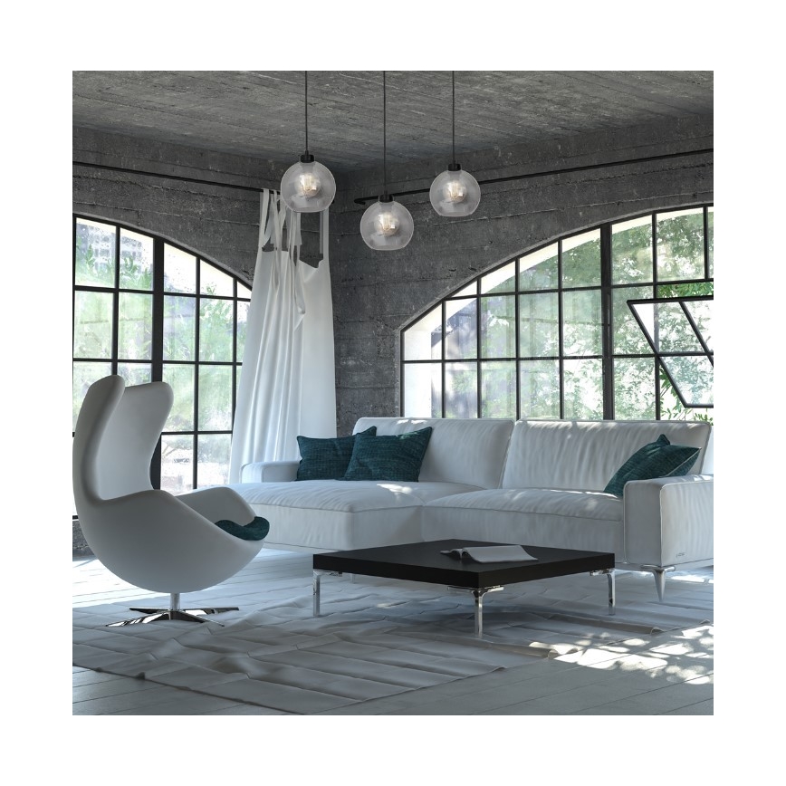 Luster na sajli SOFIA 3xE27/60W/230V crna