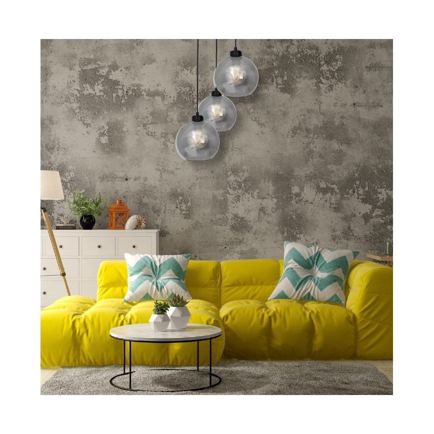 Luster na sajli SOFIA 3xE27/60W/230V crna