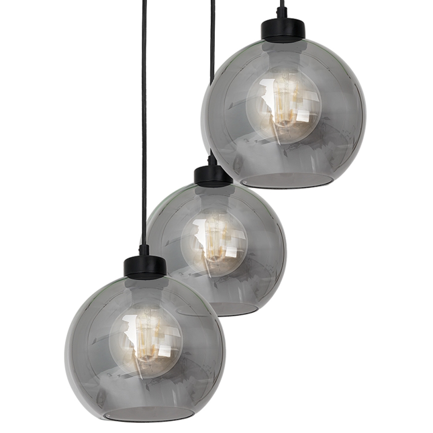 Luster na sajli SOFIA 3xE27/60W/230V crna